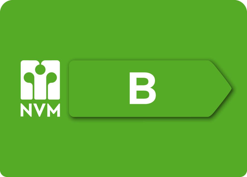 energielabel groen letter b nvm
